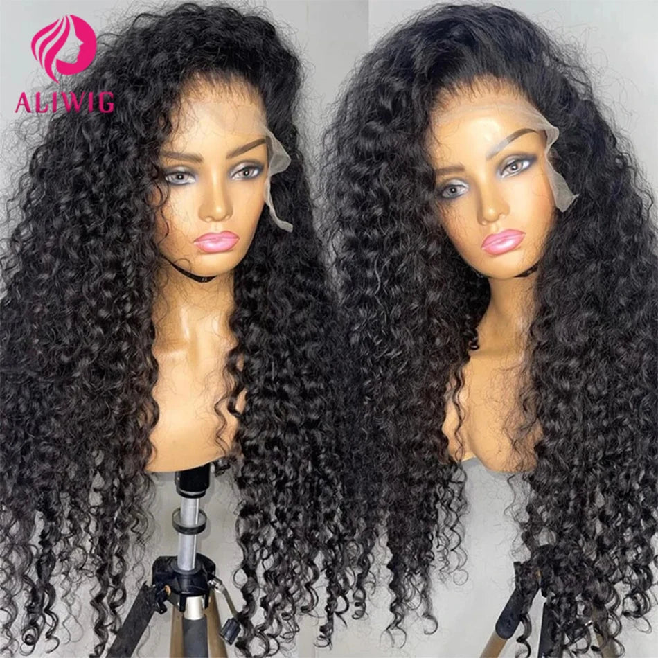 Kinky Curly 13x6 Lace Front Wigs Jerry Curly 100% Human Hair Wigs Transparent Lace 4x4 Closure Wigs For Women Brazilian On Sale