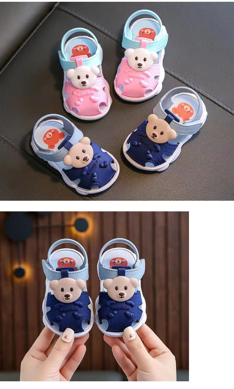 1-3 Years Baby Sandals Summer Little Kids Beach Shoes For Baby Quick Dry Toddler Boys Girls Cute Sandals Brown, Pink, Red, Blue