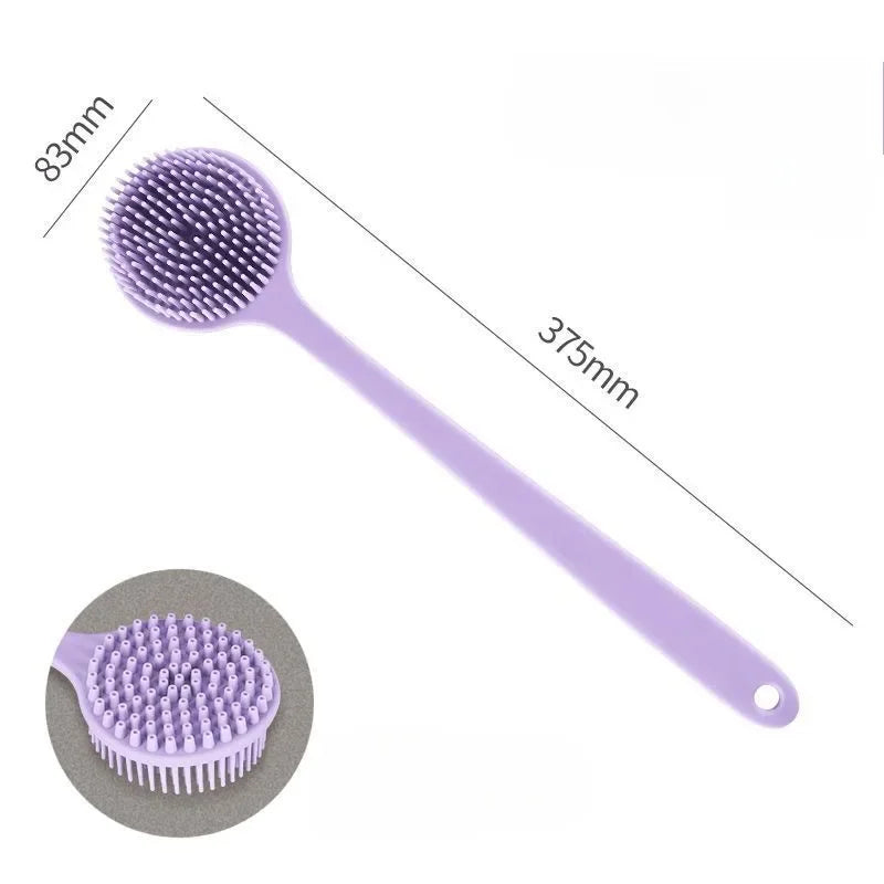 Long Handle Silicone Back Scrubber Brush – Deep Cleansing & Exfoliating Body Brush