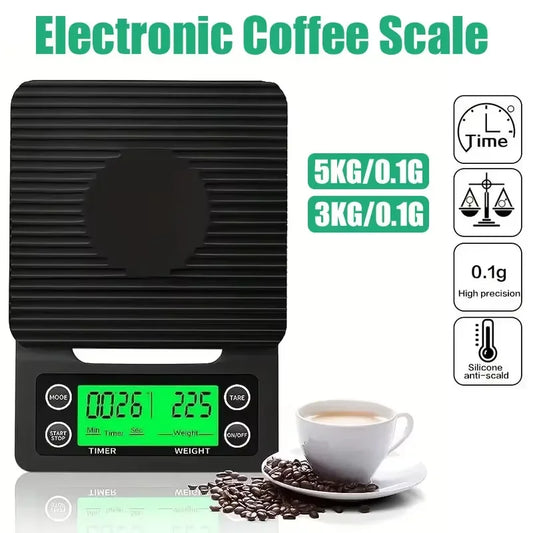 High-Precision Digital Coffee Scale with Timer – 0.1g Accuracy