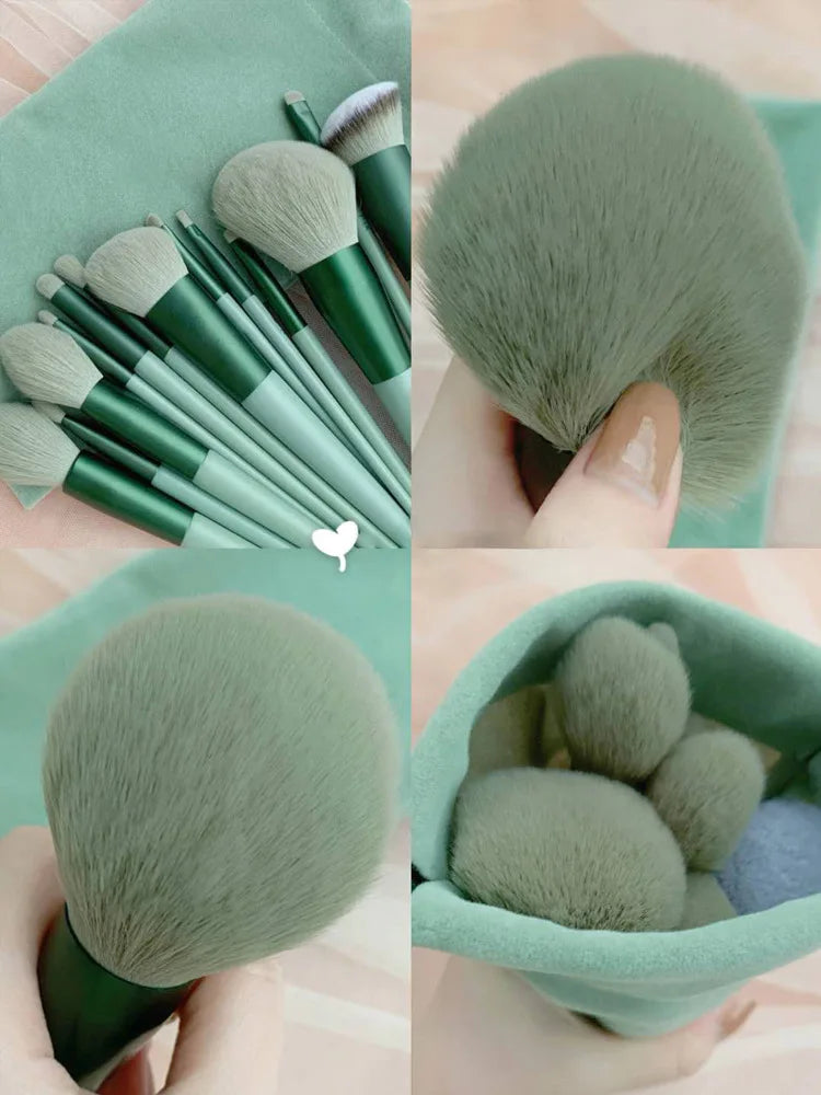 13-Piece Professional Makeup Brush Set – Eye Shadow, Foundation & Blush Brushes