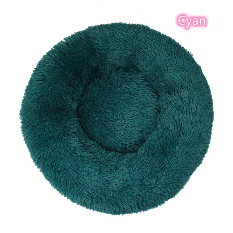 New Cat Dog Bed Super Soft Pet Cat Bed Pet Mattress Plush Washable Calm Donut Bed Comfortable Sleeping Artifact Suitable Winter