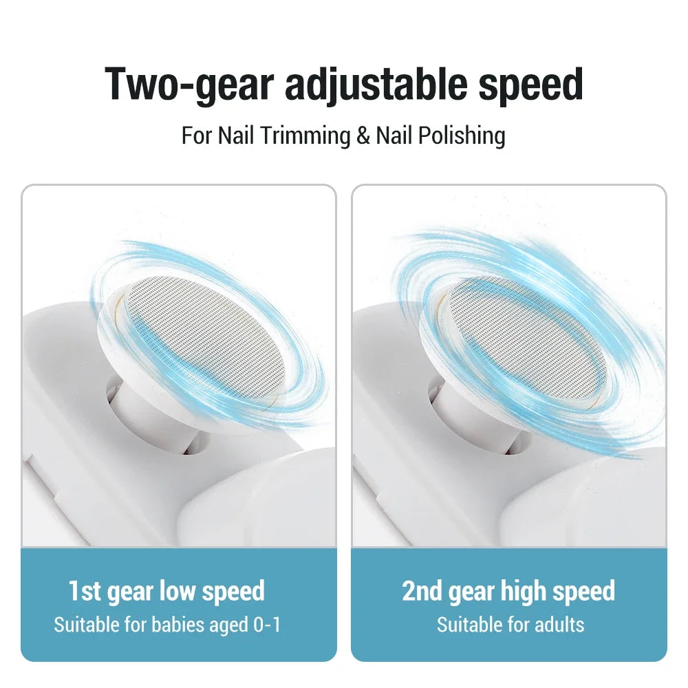 Multifunctional Electric Nail Clipper Anti Splash Nail Trimmer Portable 2 In 1 Manicure Pedicure Cutter For Baby Adults