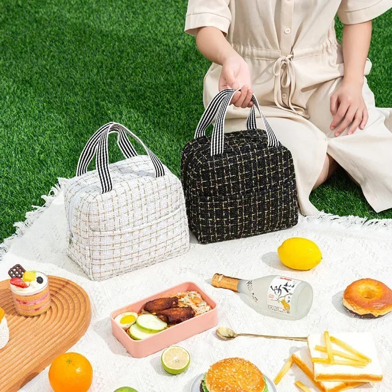 Fashion Insulated Bento Lunch Bag – Portable Thermal Handbag for Men & Women
