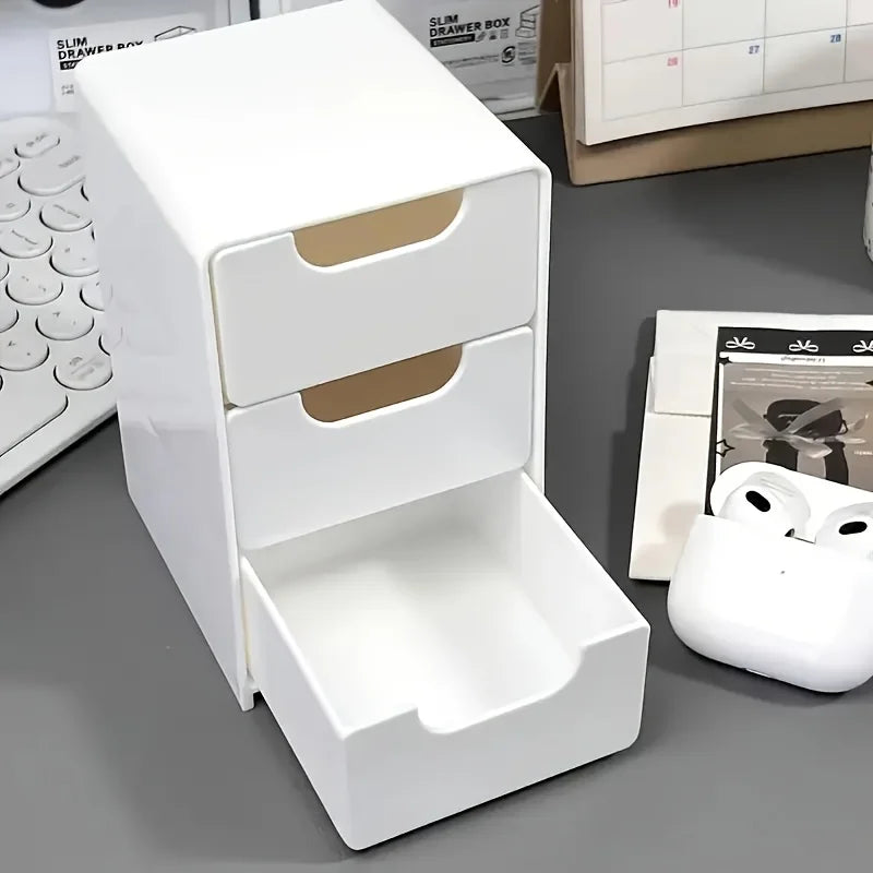 3-Tier Desktop Organiser with Drawers – Office, Jewellery & Cosmetics Storage
