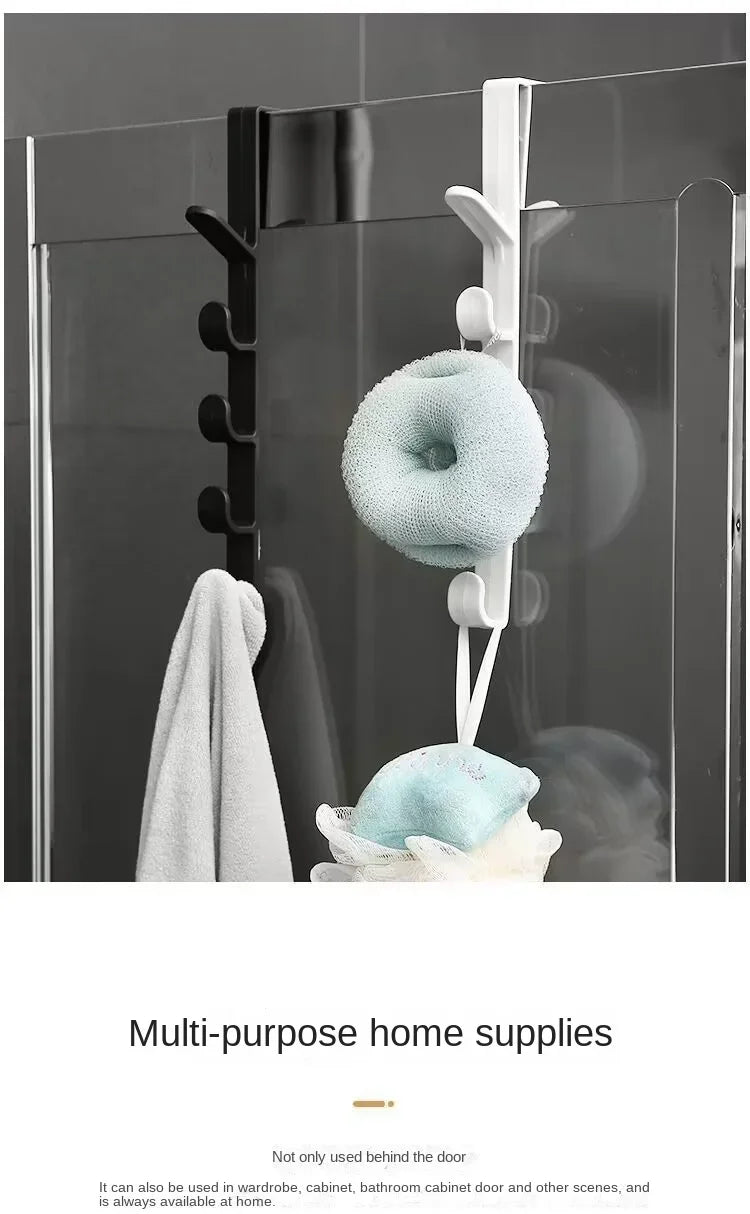 Behind The Door Storage Hook Space-Saving Coat & Bag Hanger for Dorm Office School Locker Wardrobe Organization