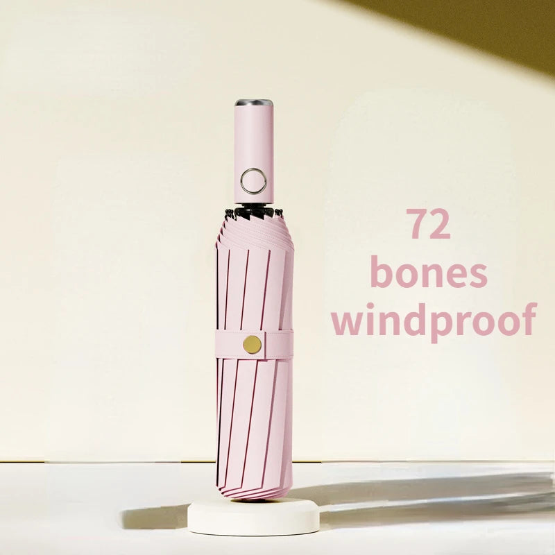 72 Bone Super Strong Windproof Automatic Folding Men Umbrella  Reinforced Large Rainproof Sun Protection Umbrellas Women