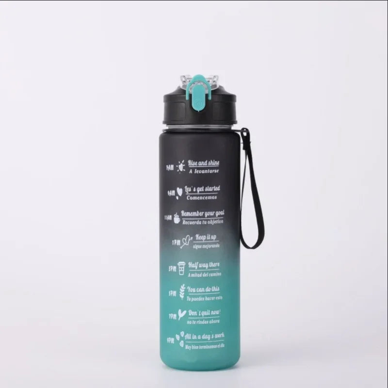 Sports Water Bottle with Time-Tracking Straw – Flip Lid, Leak-Proof, 750ml