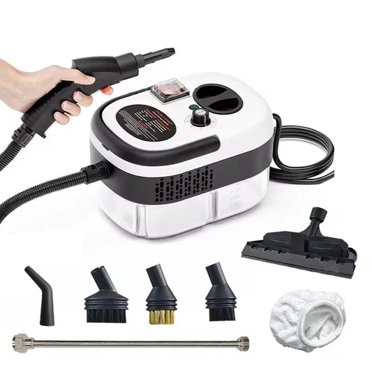 Handheld Pressurized Steam Cleaner – High-Temp Multi-Surface Deep Clean with Brush Heads