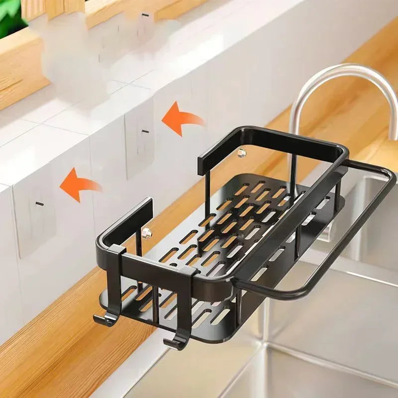 No-Drill Aluminium Shower Shelf – Bathroom Shampoo & Toiletry Storage Rack