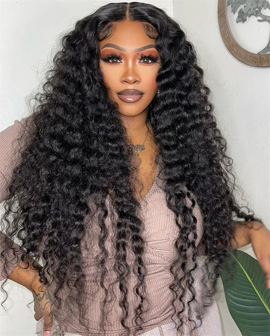 Kinky Curly 13x6 Lace Front Human Hair Wig – 4x4 Closure Transparent Lace
