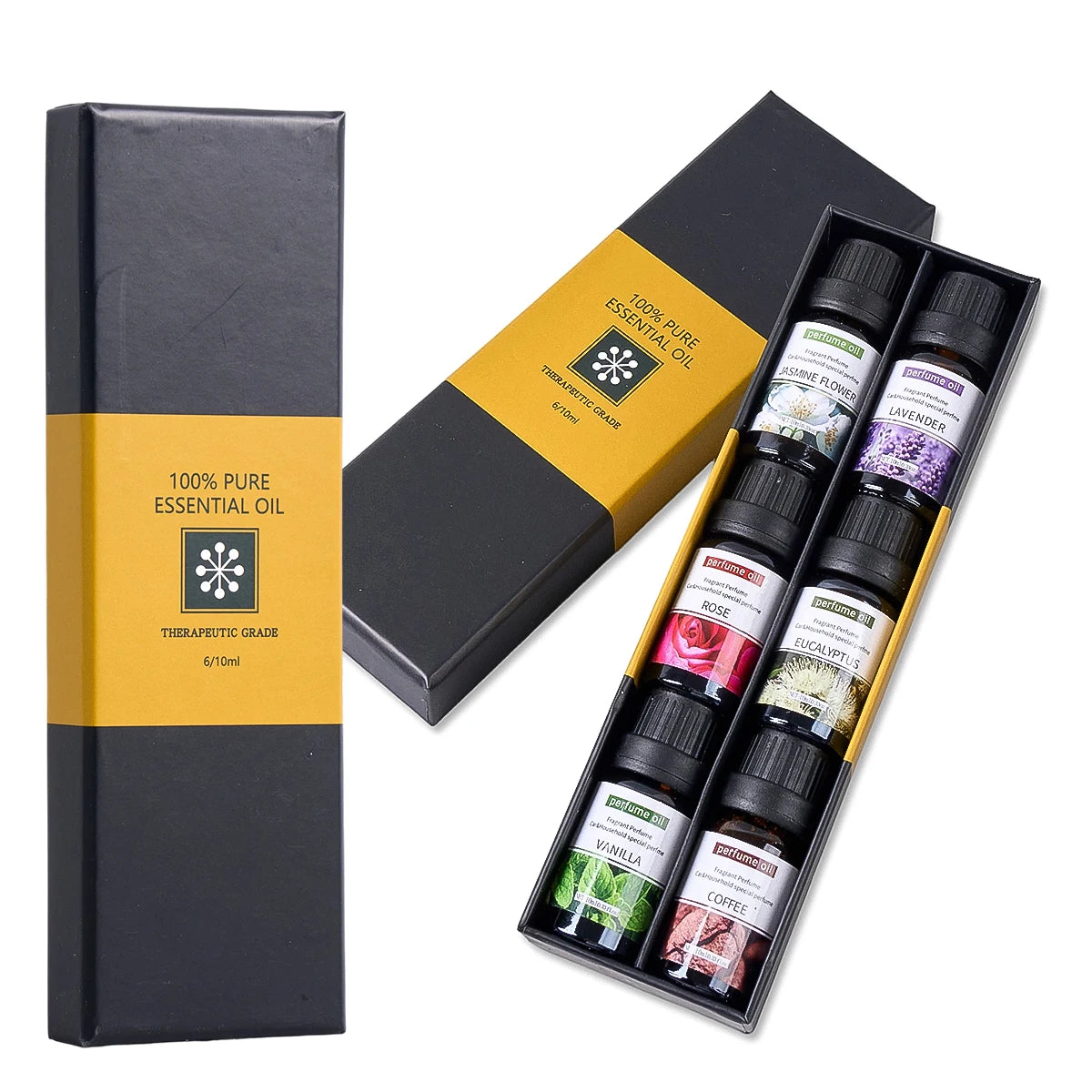 6-Piece Essential Oil Set – Natural Plant Water-Soluble Aromatherapy Oils for Diffuser