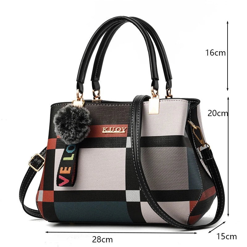 PU Leather Large Capacity Luxury Tote Shoulder Bag – Women's Travel Handbag
