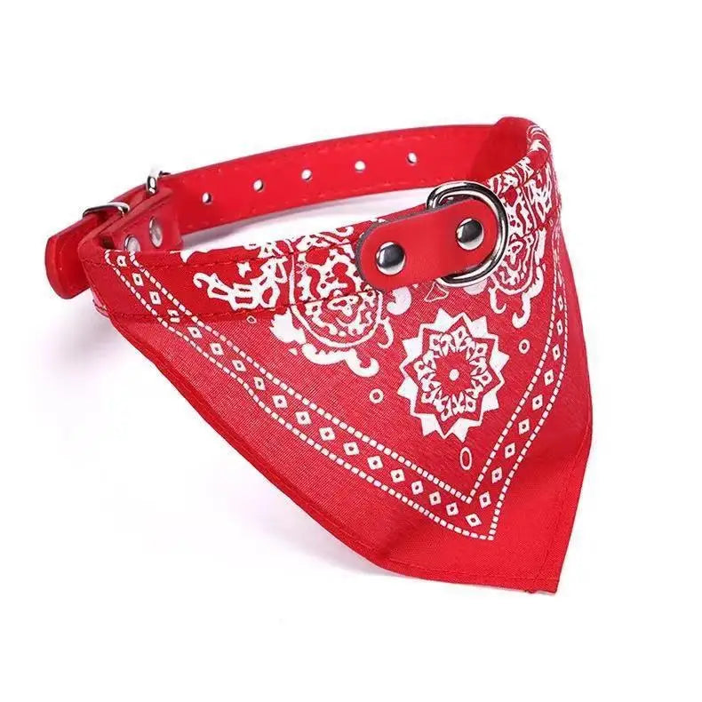 Adjustable Pet Bandana Collar – Knit Fabric Triangle Neckerchief for Dogs & Cats