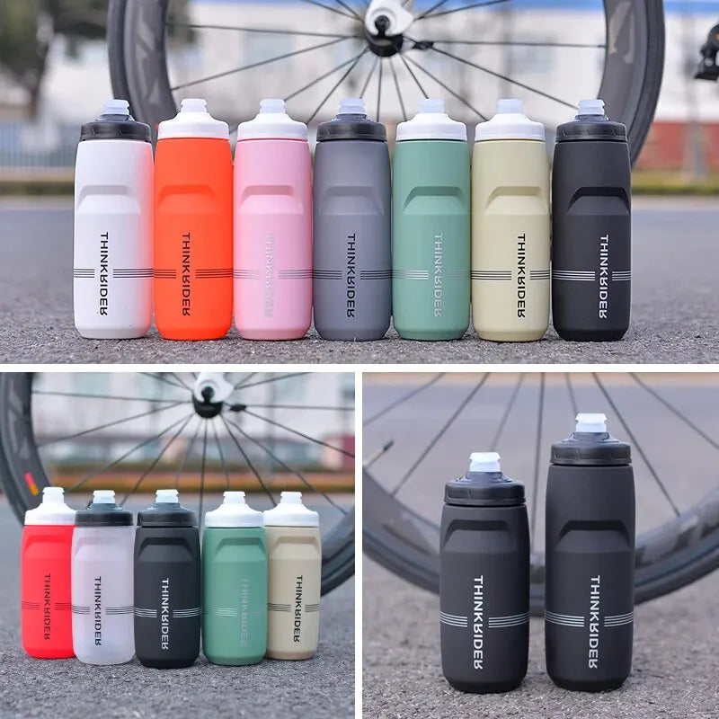 ThinkRider MTB Cycling Water Bottle – 620ml & 750ml Squeeze Sports Bottle