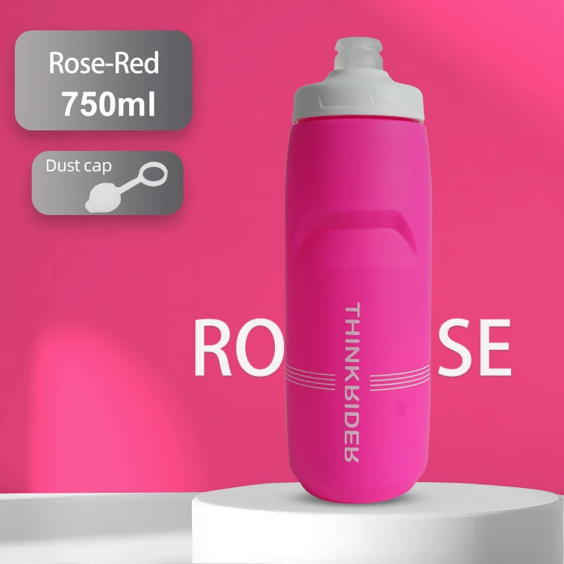 ThinkRider MTB Cycling Water Bottle – 620ml & 750ml Squeeze Sports Bottle
