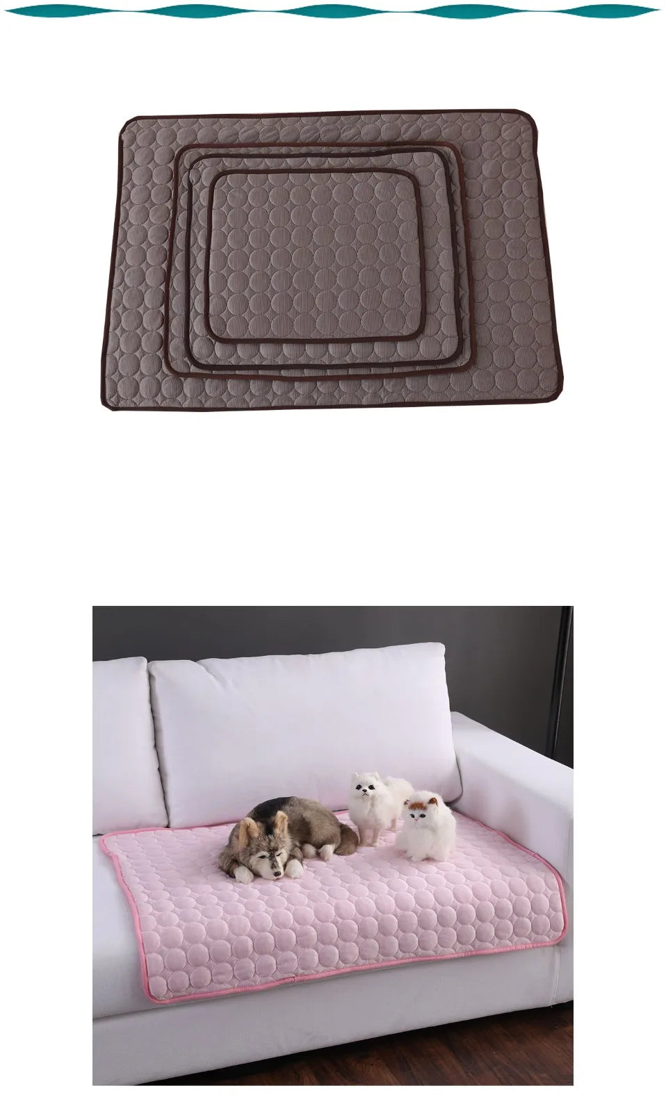 Dog & Cat Summer Cooling Mat – Extra Large Pet Cold Pad Blanket for Dogs & Cats