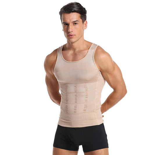 Men's Slimming Compression Vest – Body Shaper Corset Shirt for Tummy & Waist Control