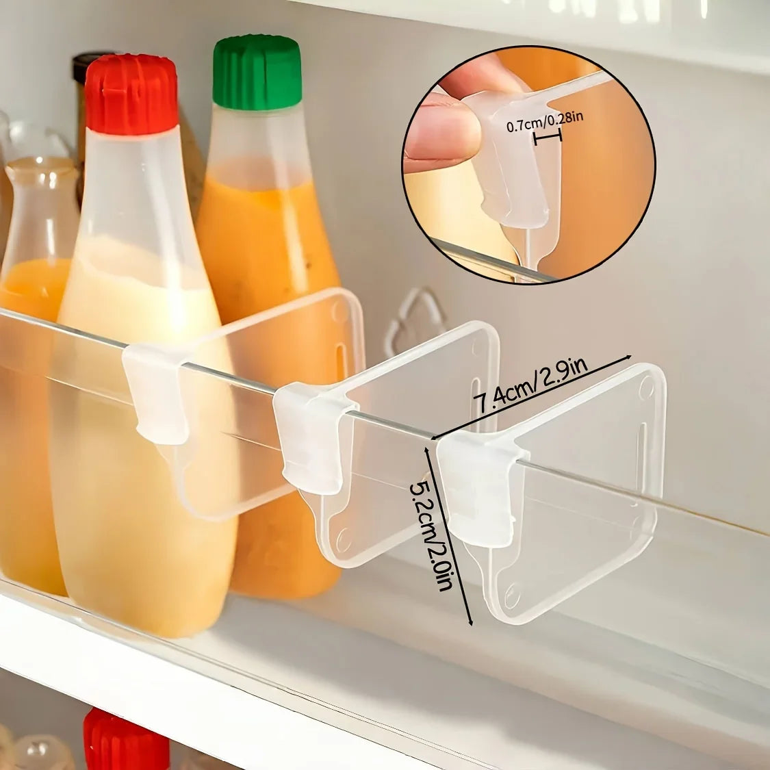 5–20 Pack Clear Fridge Organiser Dividers – Adjustable Refrigerator Storage