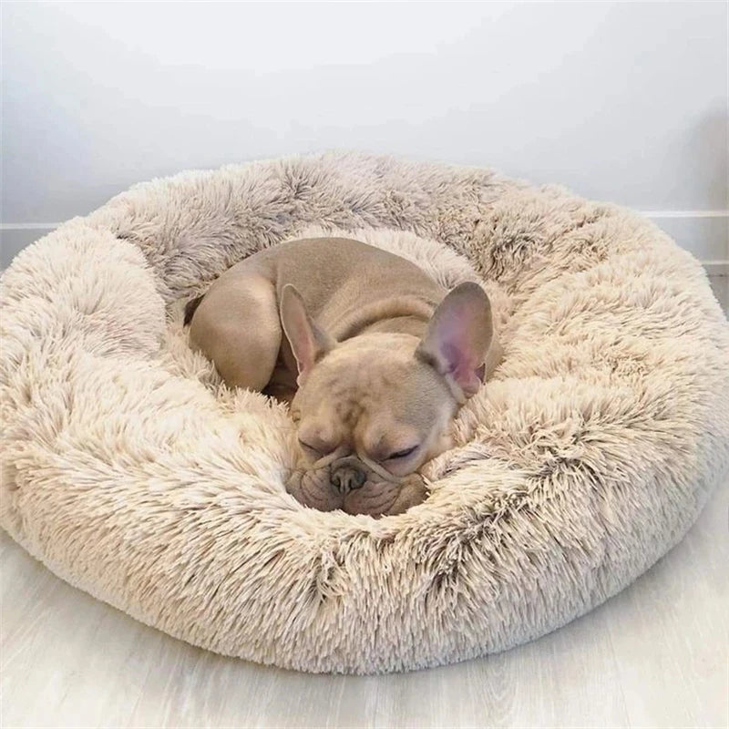 New Cat Dog Bed Super Soft Pet Cat Bed Pet Mattress Plush Washable Calm Donut Bed Comfortable Sleeping Artifact Suitable Winter