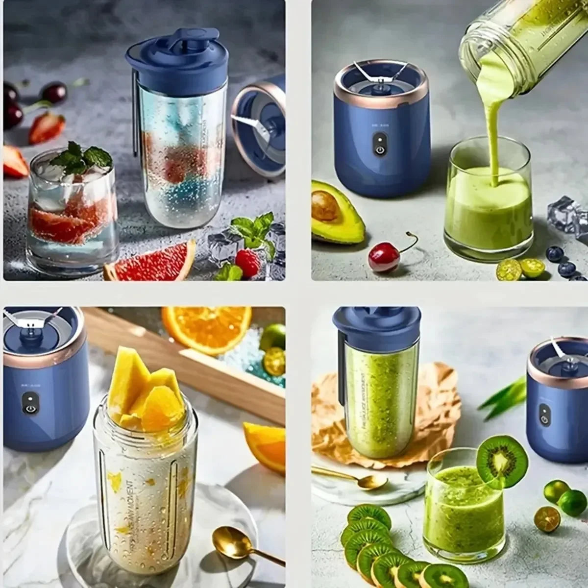 Portable USB Electric Blender & Juicer Cup – 400ml Smoothie Maker