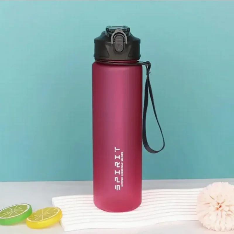 Sports Water Bottle with Time-Tracking Straw – Flip Lid, Leak-Proof, 750ml