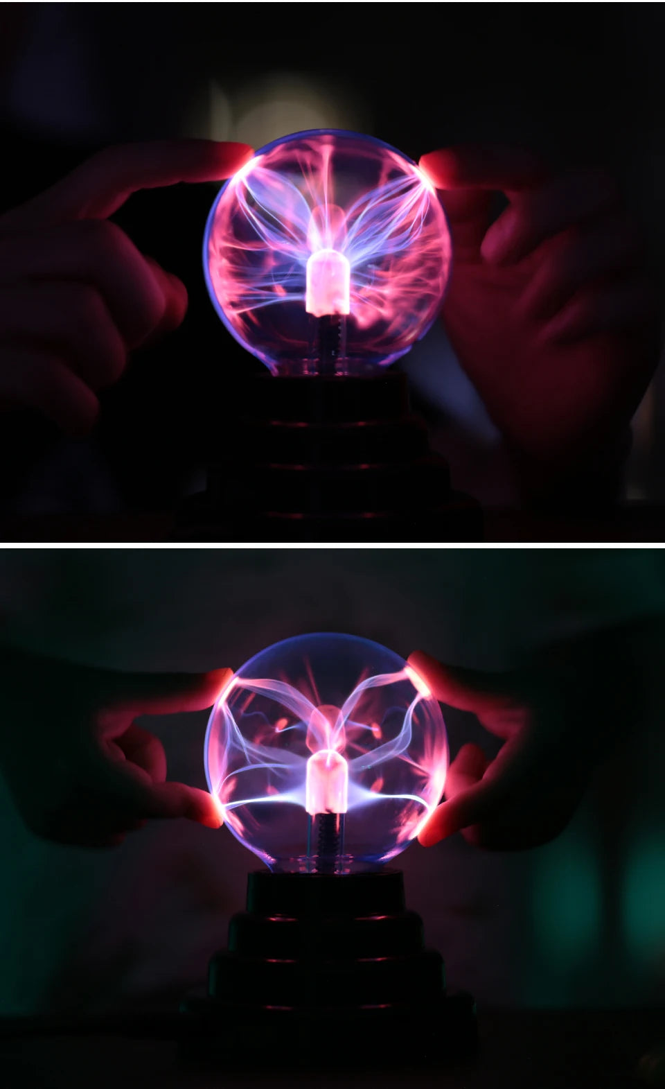 Magic Crystal Plasma Ball Lamp – 3–8 Inch LED Night Light Novelty Gift
