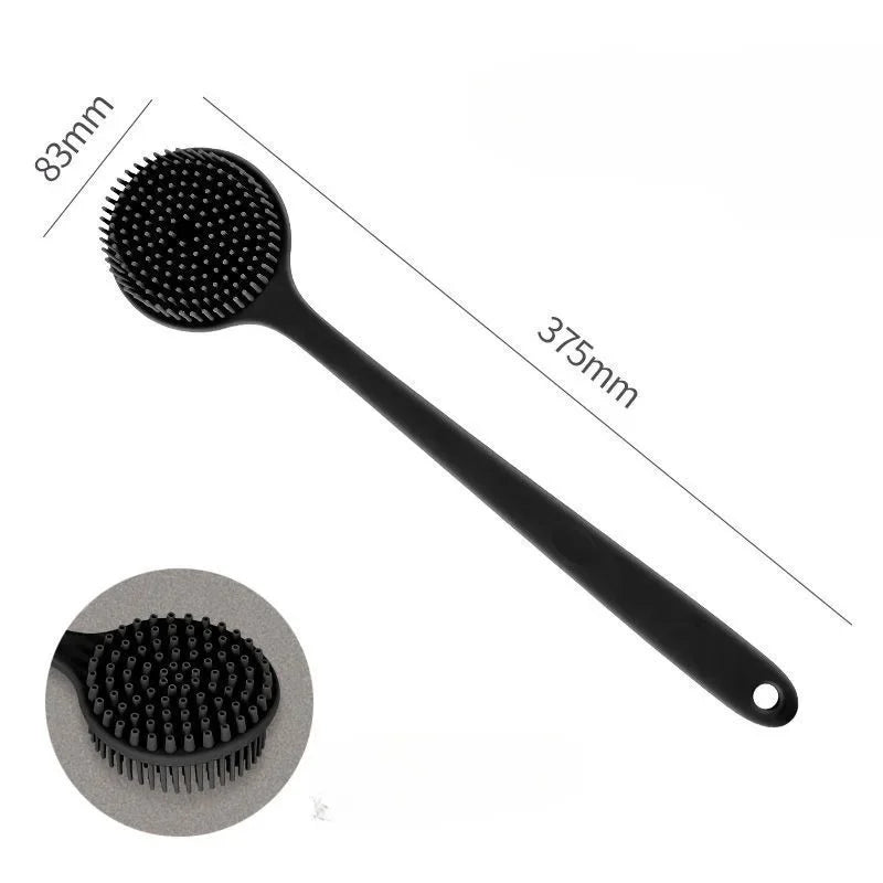 Long Handle Silicone Back Scrubber Brush – Deep Cleansing & Exfoliating Body Brush