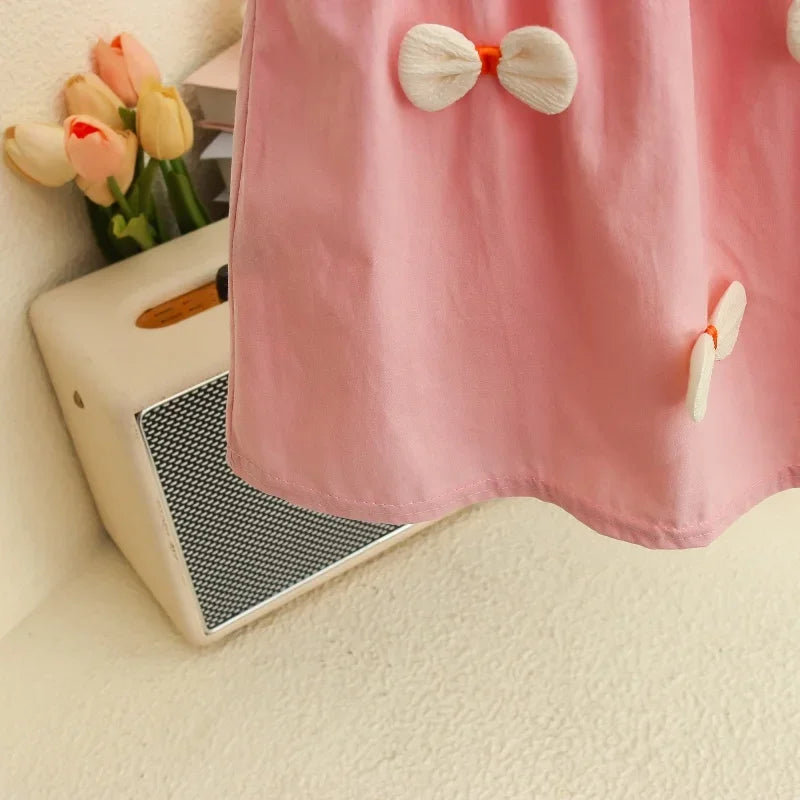 Baby Girl Clothes Summer Polka Dot Print Cute Three-Dimensional Bow Decoration Baby Dresses Sweet Birthday Party Baby Clothes
