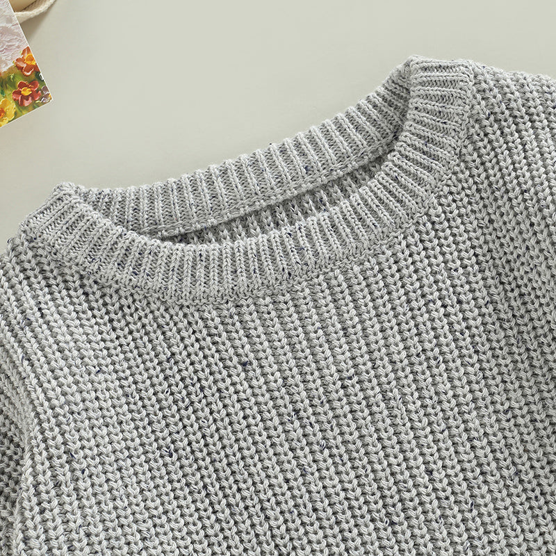 Children s Unisex Fall Sweater Vibrant Polka Dots Design with Long Sleeves and Round Neckline for Boys and Girls