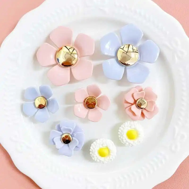 Yellow Aesthetic  Charms Set Cute Smiley Face Flower Heart Shoe Charms DIY Sweet Shoe Decorations for Sandals Wo