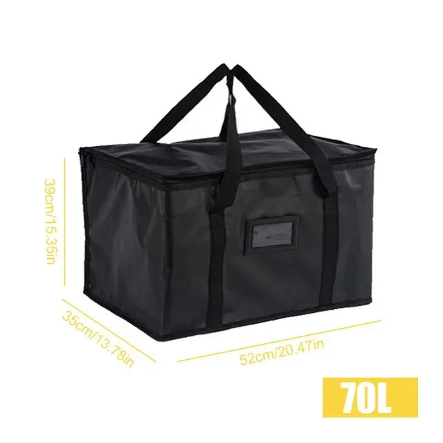16L-70L Insulated Thermal Tote Bag Big Storage Cooler Delivery Zipper Thermal Case Picnic Camping Tin Foil Food Bags