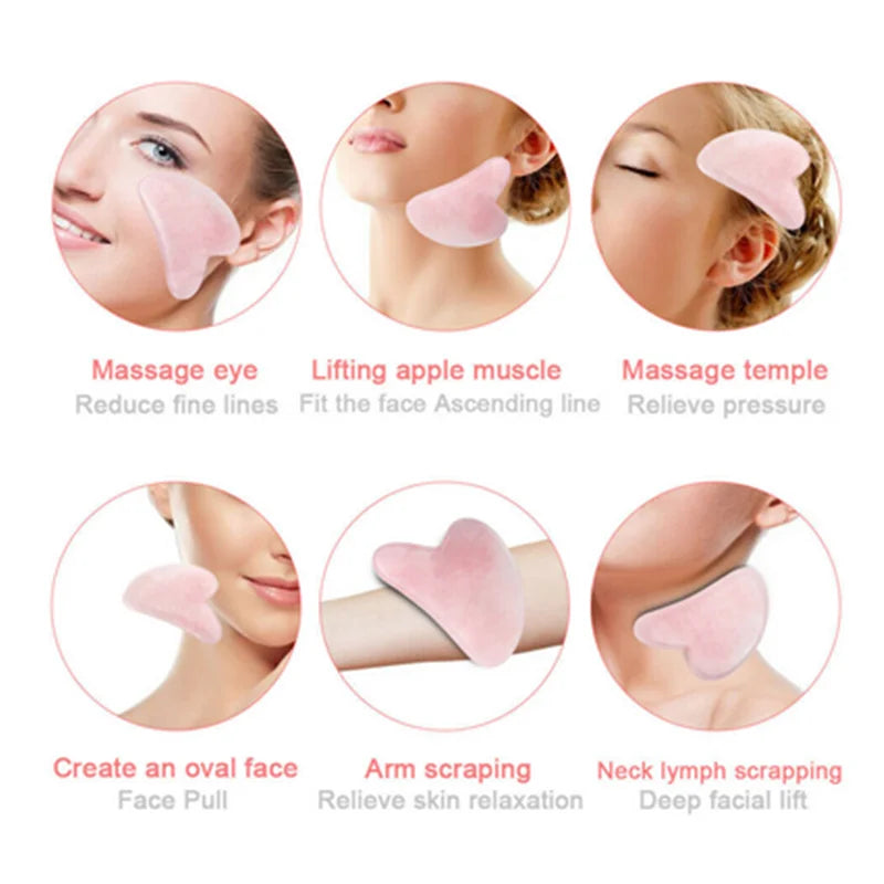 Jade Face Gua Sha Scraping Tool – Facial Massage for Skin Firming & SPA Care