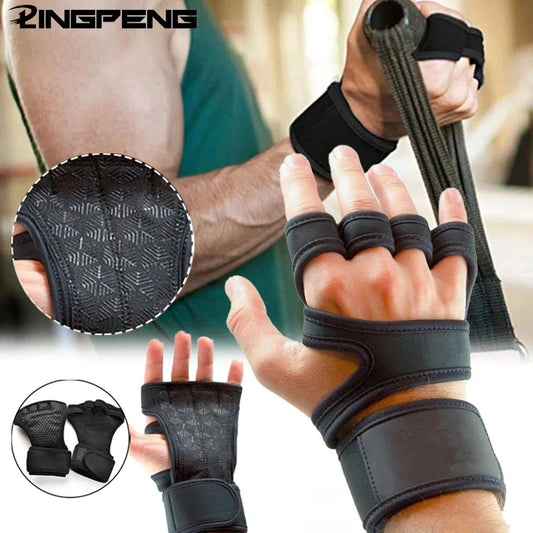 Gym Gloves with Wrist Support – Weight Lifting & Fitness Training