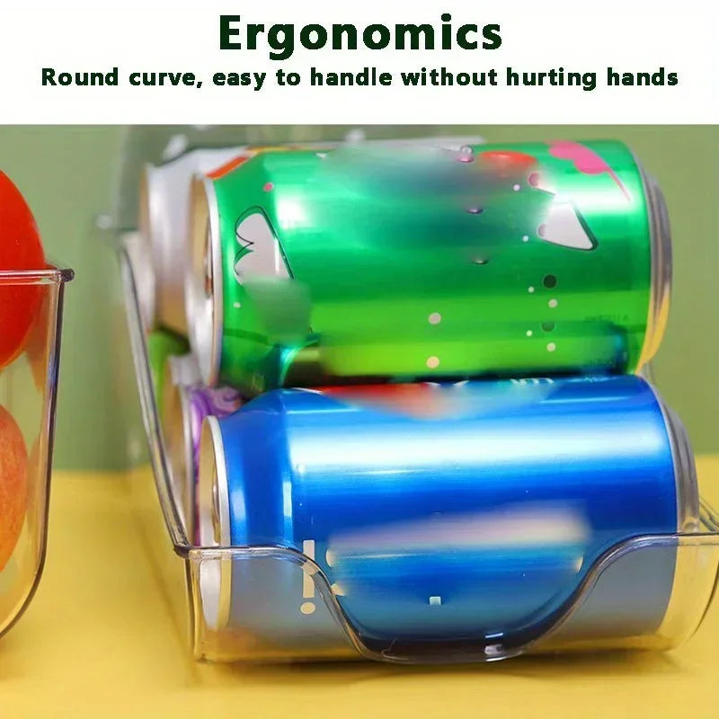 Fridge Can Dispenser & Organiser Bins – Auto-Rolling Soda & Drink Storage