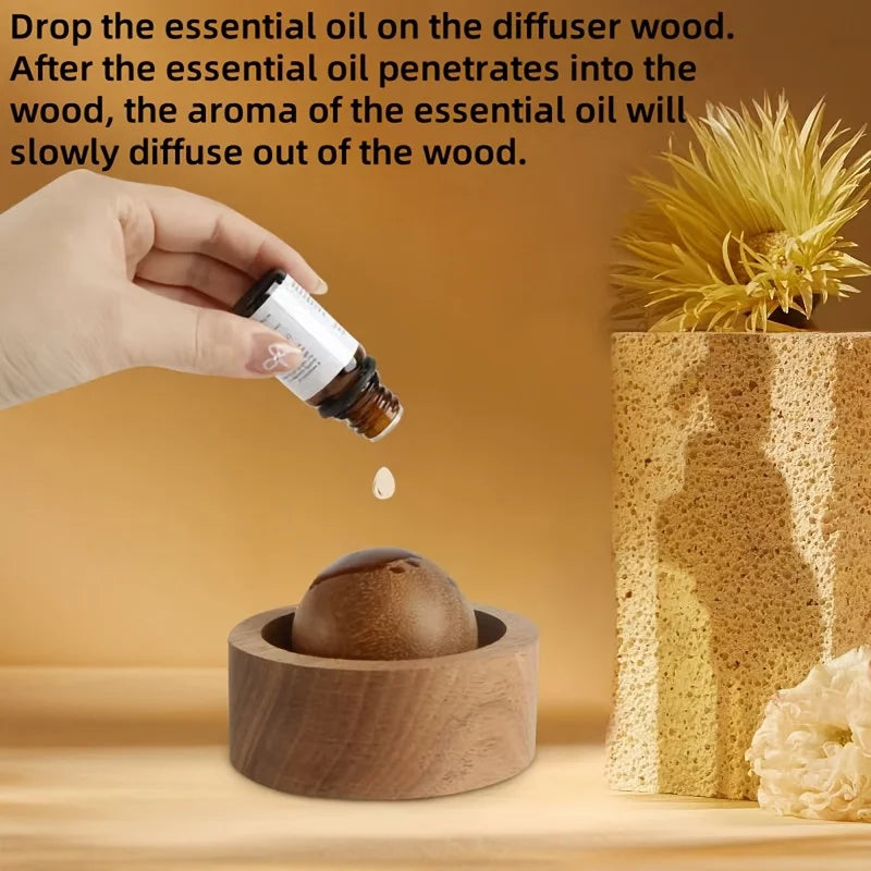 Mini Wooden Car & Home Essential Oil Diffuser – Natural Fragrance for Bedroom & Bathroom