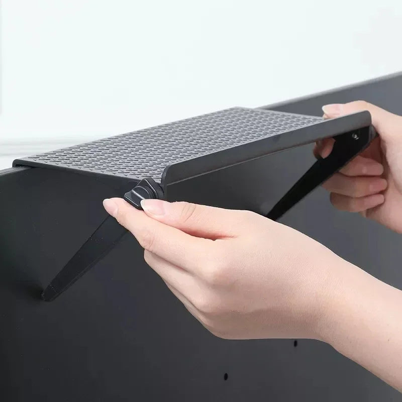 TV Top Storage Shelf & Monitor Stand – Adjustable Desktop Display Rack