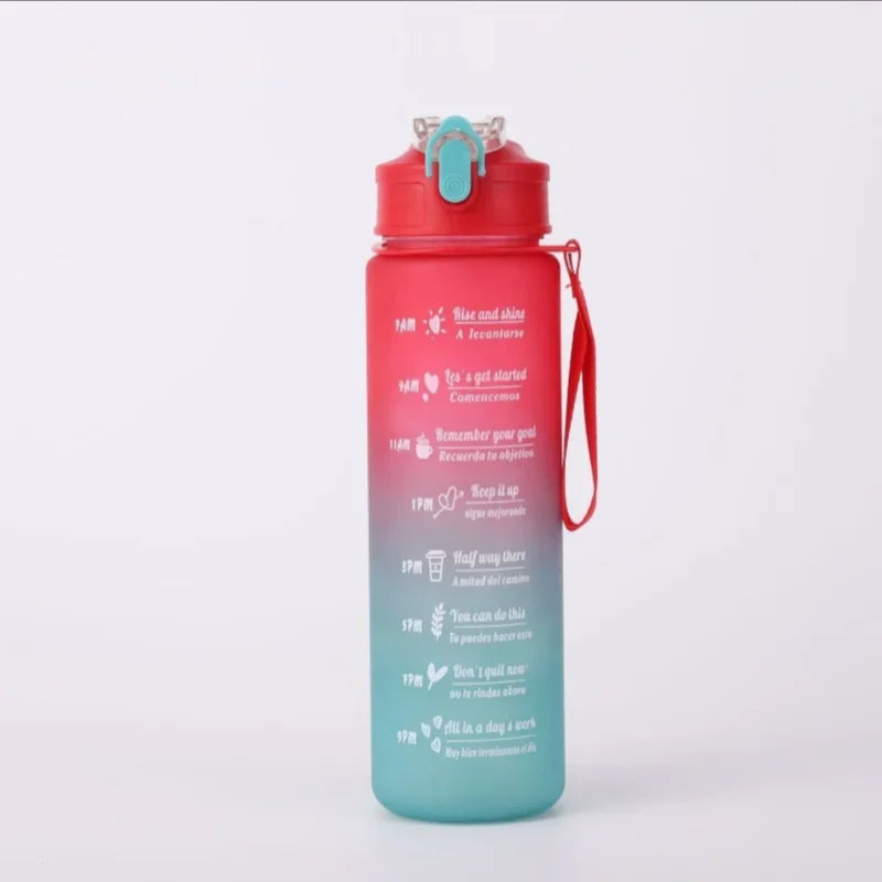 Sports Water Bottle with Time-Tracking Straw – Flip Lid, Leak-Proof, 750ml