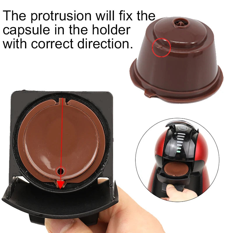 Reusable Dolce Gusto Coffee Capsule Filters – Set of 3 with Spoon & Brush