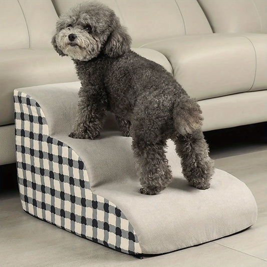 High-Density Foam Pet Steps & Stairs – Non-Slip Dog Ramp for Sofa, Bed & Joint Support