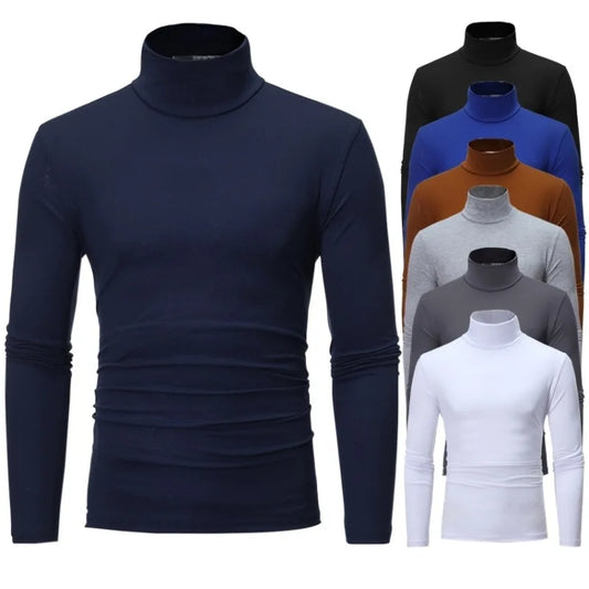 Thermovormend onderhemd voor heren met hoge col en slimfit pasvorm – Warm shirt voor de winter