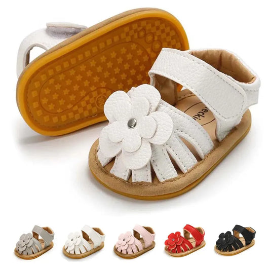 Baby Meisjes Bloemen Prinses Strand Sandalen – Zacht Antislip