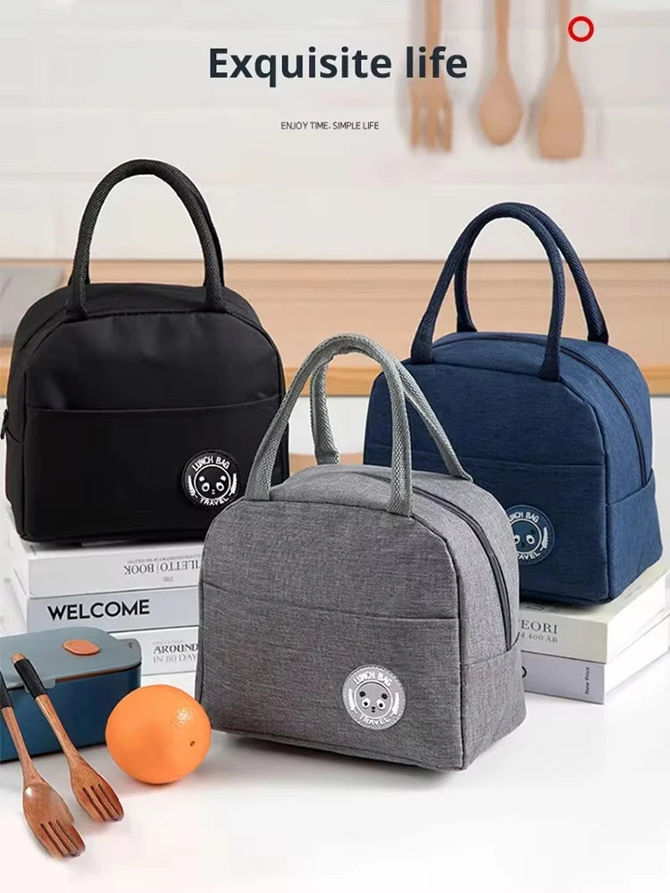 Aluminium Foil Insulated Lunch Bag – Thermal Bento Handbag for Students & Work