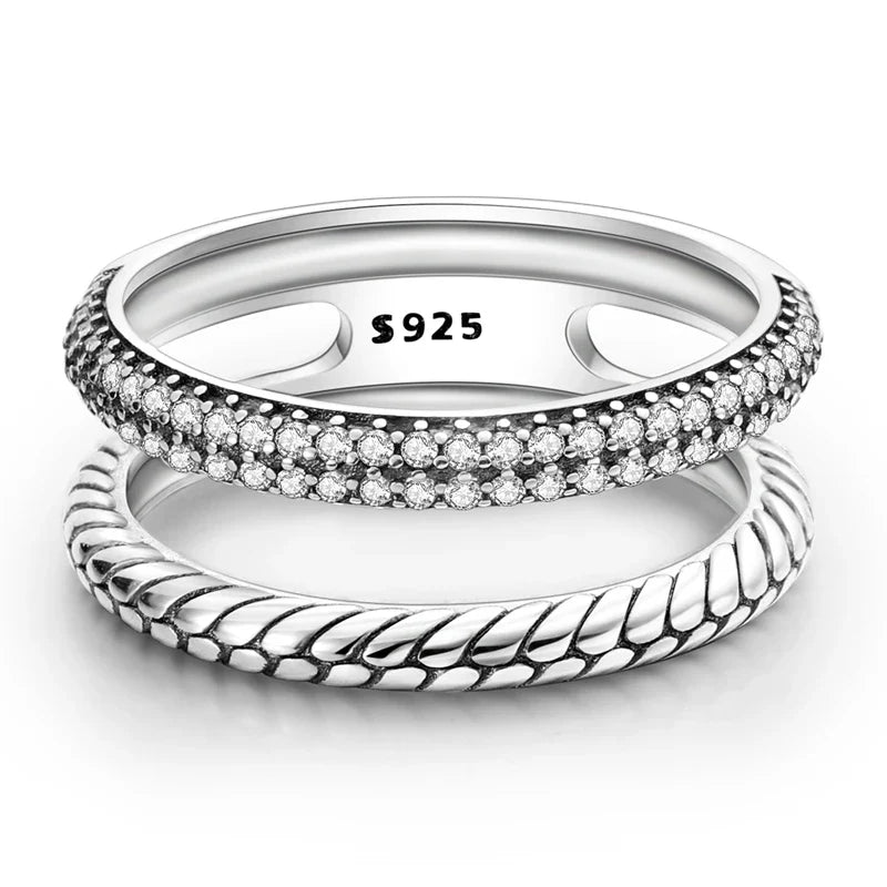 925 Silver Zircon Star Geometric Ring – Romantic Engagement Jewelry