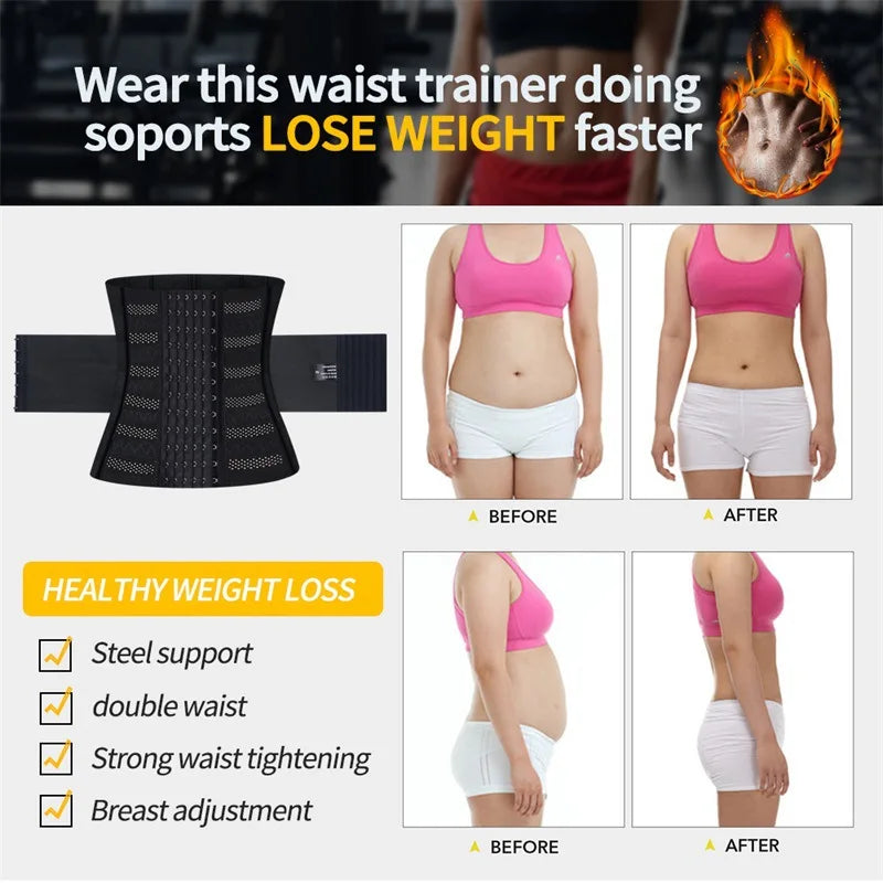 Women's Waist Trainer Shapewear Belt – Tummy Control Slimming Sheath Corset
