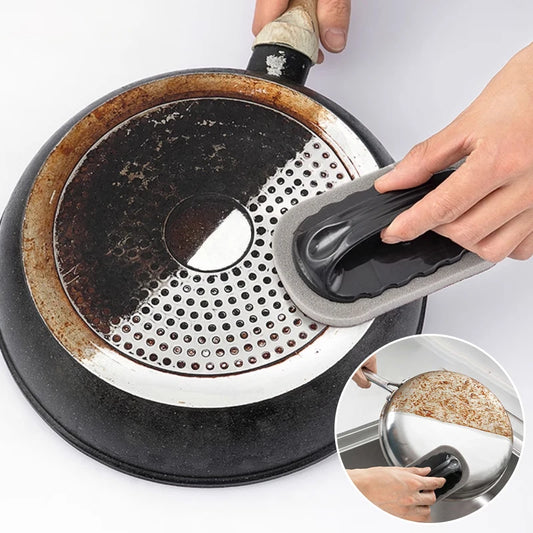 Magic Emery Sponge Eraser – Heavy-Duty Rust & Stain Remover with Handle
