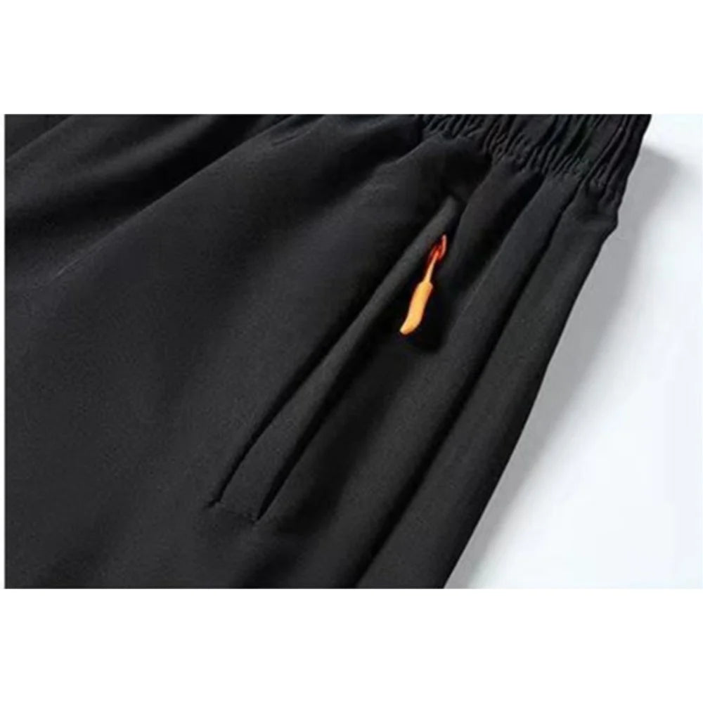 Summer Men'S Ultra-Thin Ice Silk Beach Casual Shorts Jogging Sport Quick Dry Male Zipper Loose Gym Sports Short Pants Sweatpant