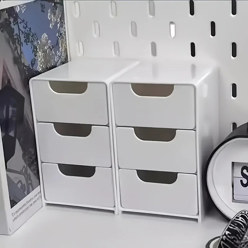 3-Tier Desktop Organiser with Drawers – Office, Jewellery & Cosmetics Storage