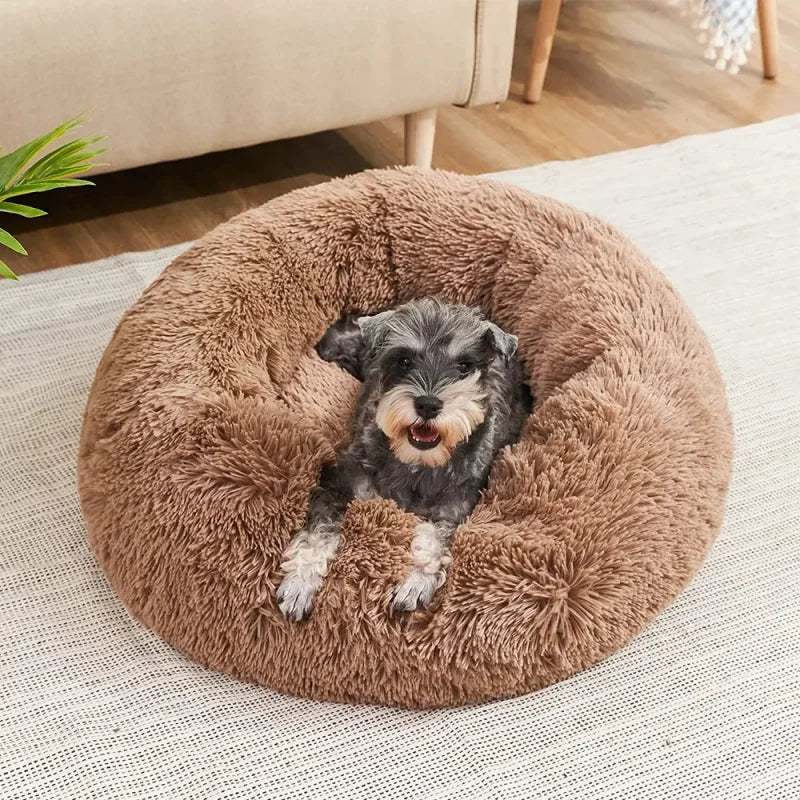 New Cat Dog Bed Super Soft Pet Cat Bed Pet Mattress Plush Washable Calm Donut Bed Comfortable Sleeping Artifact Suitable Winter