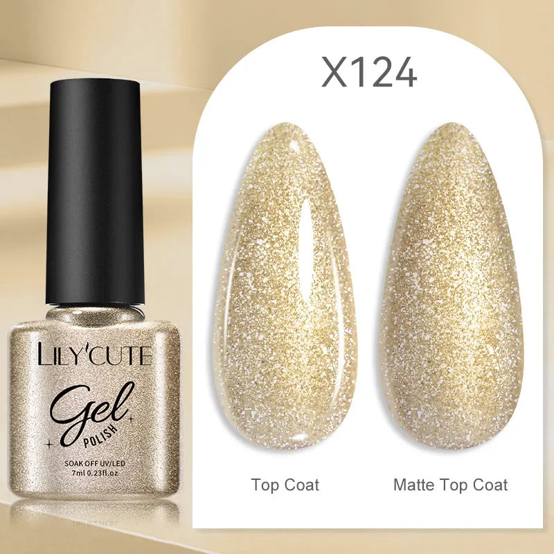 Gold Metallic Gel Nail Polish Liner – Super Bright Mirror French Stripe Nail Art